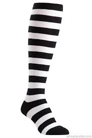 white and black knee high socks